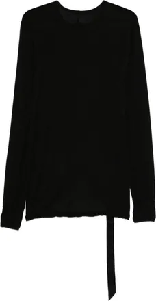 Rick Owens Black Solid Round Neck T-Shirt