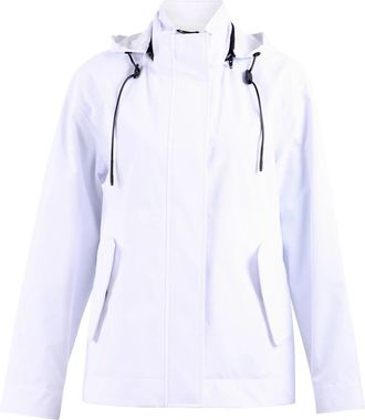 Moose Knuckles Witte Jack met Trekkoord voor Vrouwen - Dames - Zomerjassen - Wit - XS - Polyester - Jassen