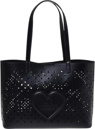 Love Moschino Heart Cutout Tote - Dames - Shoppers - Zwart - ONE Size - Tassen
