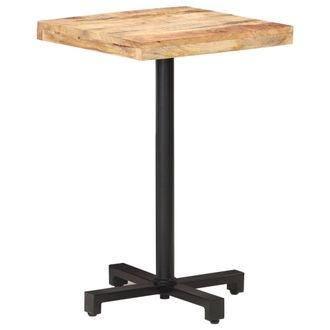 vidaXL Mesa De Bistr&oacute; Cuadrada Vidaxl 50x50x75 Cm, Madera De Mango R&uacute;stica