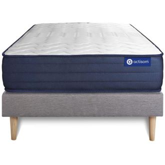 Actisom Somier Gris + Colch&oacute;n Con Espuma Viscoel&aacute;stica 90 X 190