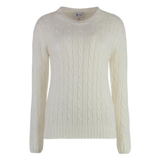 THE (ALPHABET) Truien - Dames - Cashmere truien - Wit - L - Truien & Vesten