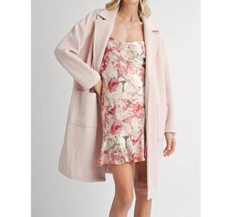 Sadie & Sage Hayley Open Coat In Light Pink