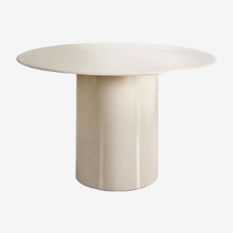 Sklum Mesa De Comedor Redonda &Oslash;120 Cm En Vidrio Templado Y Mdf Asgri Sklum