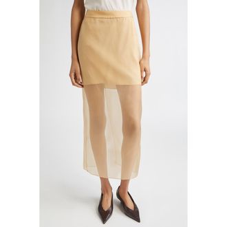 TWP Sylkie Silk Maxi Skirt in British Khaki at Nordstrom Rack, Size 8