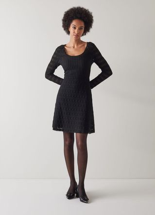 L.k. Bennett Womens Jolie Dresses, Black Nylon - Size Small