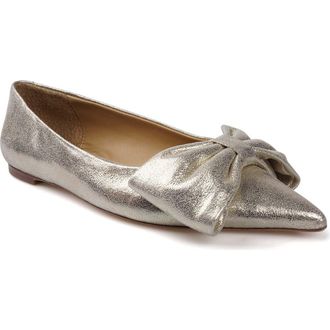 Zigi Soho Manelik Pointed Toe Flat in Gold at Nordstrom, Size 6