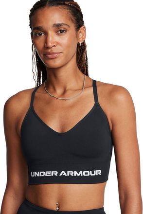 Under Armour Sport-BH UNDER ARMOUR VANISH SEAMLESS LOW BRA, Damen, Gr. XL, N-Gr, schwarz (schwarz 001), Web, Obermaterial: 88% Polyester, 12% Elasthan, unifarben, 
