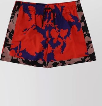 Dries Van Noten mid length swim shorts bold floral print
