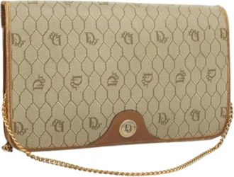 Dior Pre-owned Cross Body Bags, female, Beige, Size: ONE SIZE Pre-owned Vintage Shoulder Bag