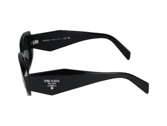 Prada Womens 0pr Rectangular Acetate Sunglasses Black