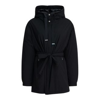 Herno Parkas, female, Black, M, Resort Jacket in Travel Nylon Ponente