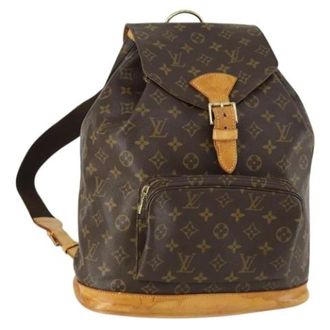 Louis Vuitton Pre-owned Backpacks, female, Brown, Size: ONE SIZE Pre-owned Canvas Backpack