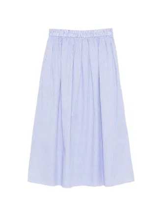 Archivio 67 Archivio 67 Womens A-Line Silhouette Striped Cotton Skirt