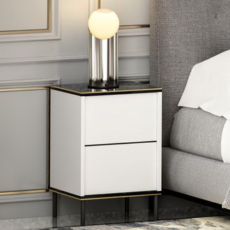 Dmora Mesita Vestone, Un Estante, Puerta Abatible, Una Puerta, 40x35x60h Cm Blanco