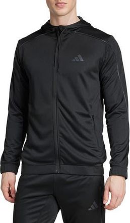 adidas Train Essentials Seasonals Full Zip Hoodie in Black at Nordstrom Rack, Size Xx-Large