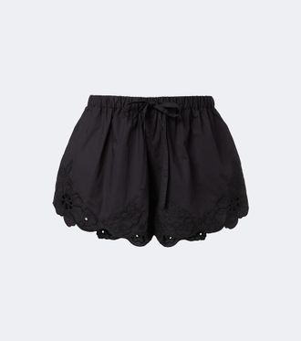 Sir. Klara emboirdered cotton shorts