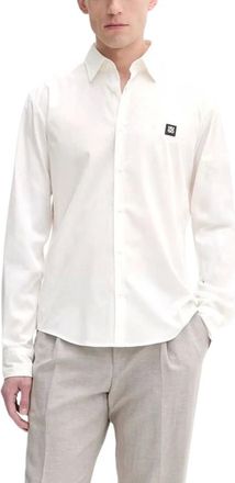 HUGO BOSS Overhemden, Heren, Wit, L, Katoen, Ermo Shirt