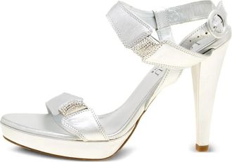 Loriblu 110 mm sandalen met kristallen gesp - Grijs