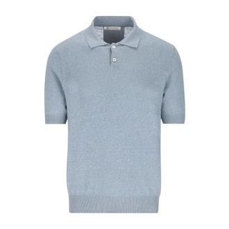 Brunello Cucinelli Polo Jumper - male - Brunello Cucinelli - Polo Shirts - Blue - L - Tops