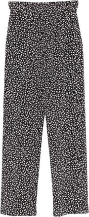 Dries Van Noten Black Print Elasticated Waistband Trousers