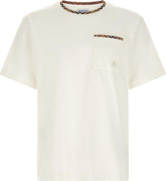 Burberry White Crew Neck T-Shirt