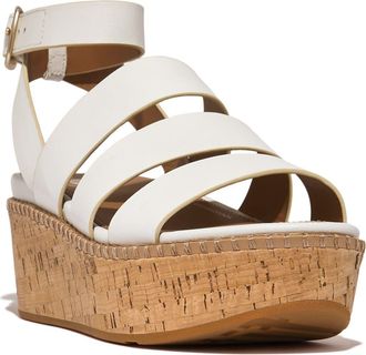 FitFlop Eloise Platform Wedge Cork Sandal in Urban White at Nordstrom Rack, Size 11
