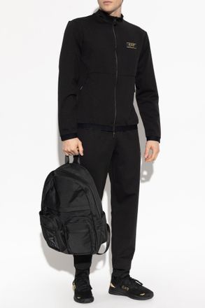 Emporio Armani Trousers With Logo, Mens, Black