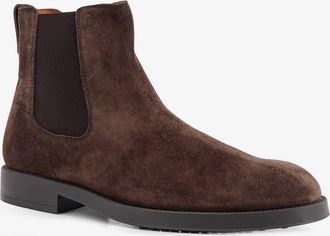 Tod's Mens Chelsea Boots Suede Brown Suede-Rubber Suede/rubber