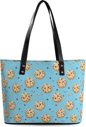 Generic Cute Biscuit with Chocolate Chips Tote Bags for Women Cute Shoulder Purses Handbags
