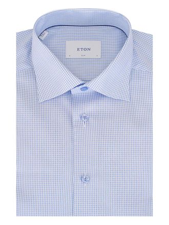 Eton check-pattern shirt - Blue