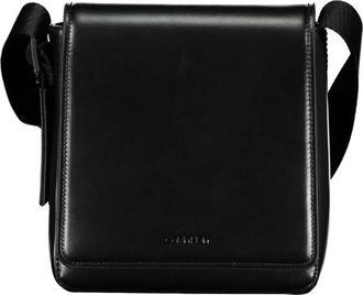 Calvin Klein Stijlvolle Zwarte Schoudertas met Logodetail - Heren - Schoudertassen - Zwart - ONE Size - Polyester - Tassen