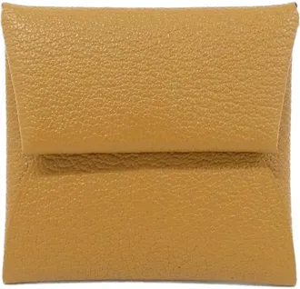 Herm&egrave;s Bastia Caramel Chevre Leather Coin Purse/Coin Case (Pre-Owned)