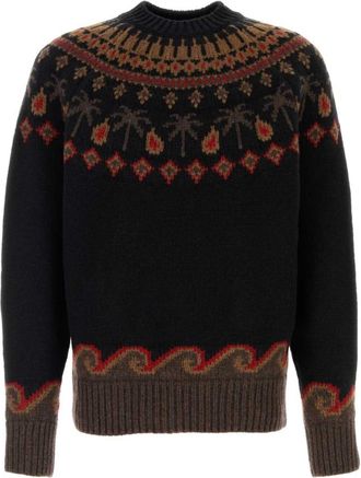 Alanui Black Crew Neck Sweater