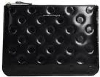 Comme Des Gar&ccedil;ons Polka Dots Embossed Wallet - Dames - Portefeuilles - Zwart - ONE Size - Leer - Accessoires