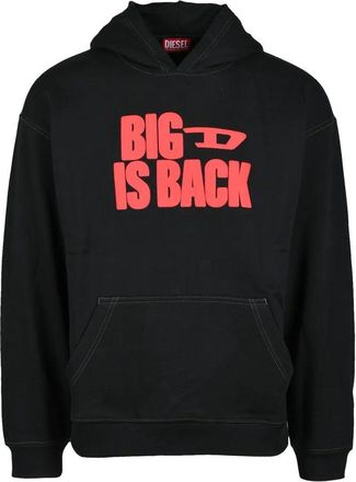 Diesel Black Hooded Graphic Sweatshirt