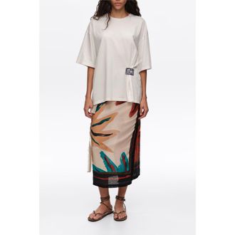 Bimba & Lola Positional Sun Midi Wrap Skirt in Sun Positional at Nordstrom, Size X-Small