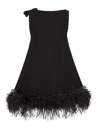 Valentino Garavani bow feather dress - Black