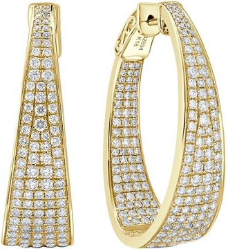 Sabrina Designs 18K 2.83 Ct. Tw. Diamond Hoop Earrings