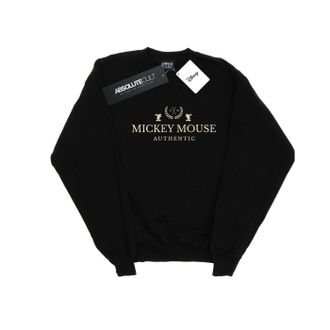 Disney Heren Mickey Mouse Authentic Sweatshirt (Zwart)