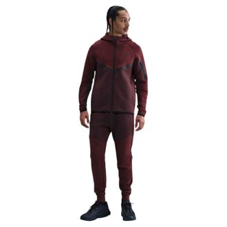 Nike Heren Tech Tapered Joggers (Rood/zwart)