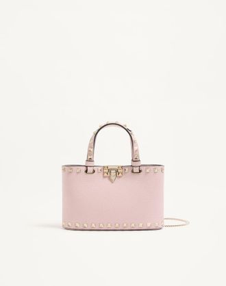 Valentino Garavani Rockstud Mini Shopping Bag In Grainy Calfskin Wo