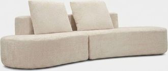 Les Tendances Sof&aacute; Boucl&eacute; De Dise&ntilde;o 3 Plazas 238 Cm Island - Beige