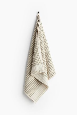 H&M Gemustertes Badetuch aus Baumwollfrottee - Green