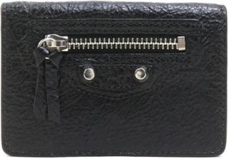 Balenciaga Pre-owned Wallets, female, Black, Size: ONE SIZE Pre-owned Leather Wallet