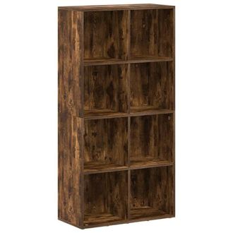 Berkfield Home Book Cabinet/Sideboard Smoked Oak 66x30x130 cm Engineered Wood in Brown | Size: 66 x 30 x 130 cm