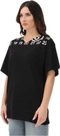 Maison Margiela T-shirt met korte mouwen - Dames - T-shirts - Zwart - XS - Katoen - Tops