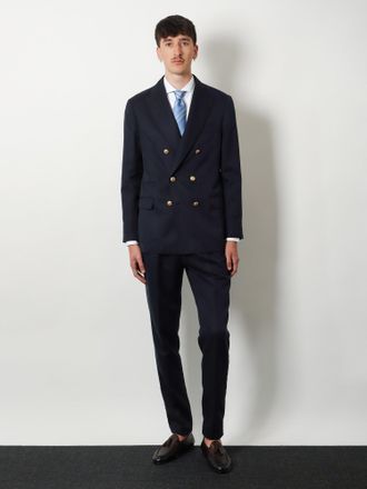 Brunello Cucinelli Mens Blazer, Silk And Linen, Blue Blazers Jacket