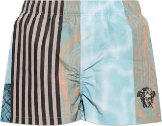 Versace Geprinte Zwemshorts - Heren - Strandmode - Blauw - XL - Polyester - Badmode