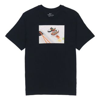 Nike Printing Sports Round Neck Short Sleeve Black DD1327-010